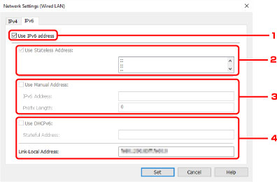 kuva: Verkkoasetukset (Kiinteä LAN) -näyttö