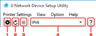 figura: Ecranul IJ Network Device Setup Utility