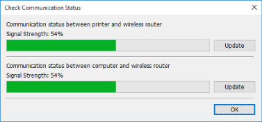 figura: Ecranul Verificare stare comunicaţii