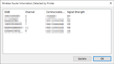 Imagen: Pantalla Información del router inalámbrico detectada por la impresora