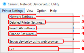 figura: Tela do menu Configurações da Impressora