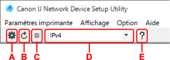 figure : Écran IJ Network Device Setup Utility