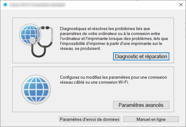 figure : écran Canon Wi-Fi Connection Assistant