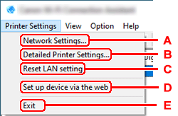 figura: Tela do menu Configurações da Impressora