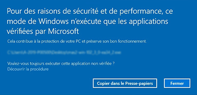 Figure&nbsp;: Écran d'exécution de l'application