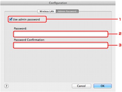 Canon Pixma Manuals Changing The Settings In The Admin Password Sheet