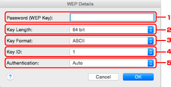 الشكل: شاشة تفاصيل بروتوكول التشفير اللاسلكي (WEP)
