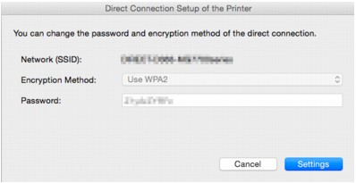 rysunek: Ekran Konfigurowanie w drukarce połączenia bezpośredniego