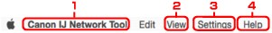 ภาพ: หน้าจอ Canon IJ Network Tool