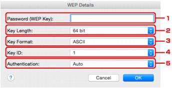 şekil: WEP Ayrıntıları ekranı
