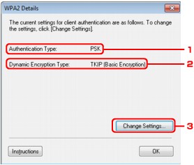 pav.: Ekranas „WPA2 Details“