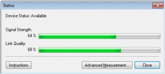 pav.: Ekranas „Status“