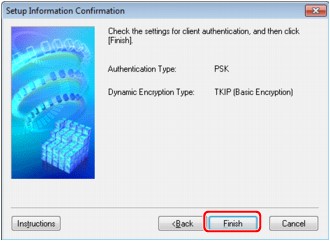 Obrázok: obrazovka Setup Information Confirmation