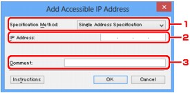 obrázek: Obrazovka Přidat povolenou adresu IP