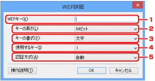 図：［WEP詳細］画面