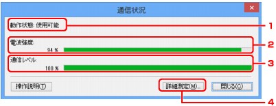 図：［通信状況］画面