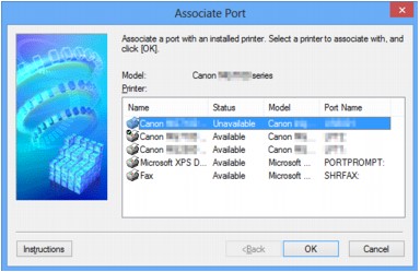 figura: Ecranul Port asociat