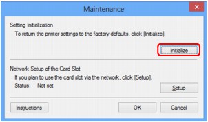 pav.: Ekranas &bdquo;Maintenance&ldquo;