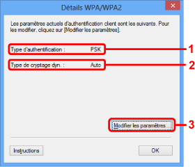 figure : écran Détails WPA/WPA2