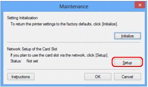 pav.: Ekranas „Maintenance“