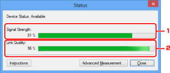 pav.: Ekranas „Status“