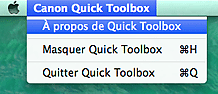 figure : menu Quick Toolbox