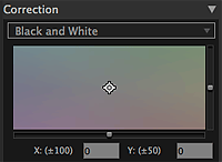 figure: Settings area (Correction)