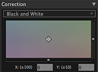Imagen: espacio de ajuste del tono de color blanco y negro