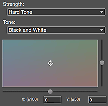 figure: Black and white color tone adjustment space