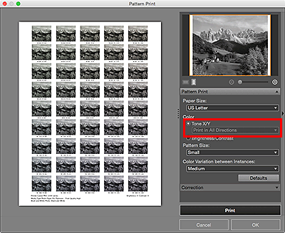 рисунок: Окно Печать образца