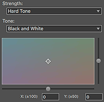 figure: Black and white color tone adjustment space
