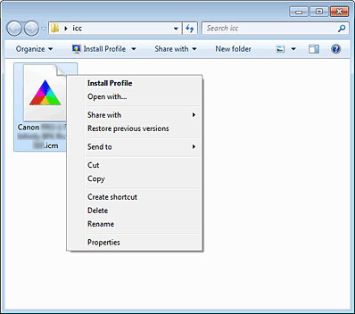 how to install icc profile