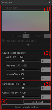 figure : zone des paramètres (Correction)