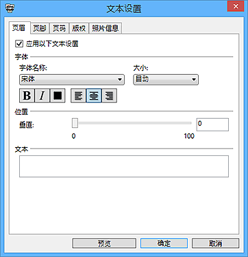 插图：“文本设置”对话框