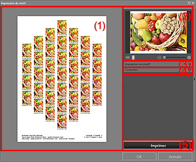 figure : Fenêtre Impression du motif