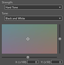 figure: Black and white color tone adjustment space