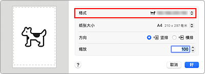 插图：页面设置对话框中&ldquo;页面属性&rdquo;的&ldquo;格式&rdquo;