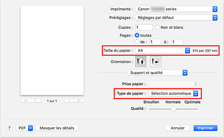 figure&nbsp;: boîte de dialogue Imprimer