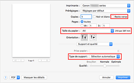 figure&nbsp;: boîte de dialogue Imprimer