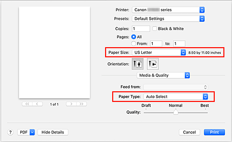 الشكل: مربع الحوار طباعة