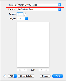 figura: Stampante nella finestra di dialogo Stampa