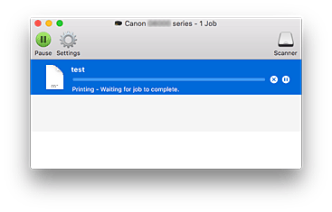 الشكل: شاشة حالة الطباعة