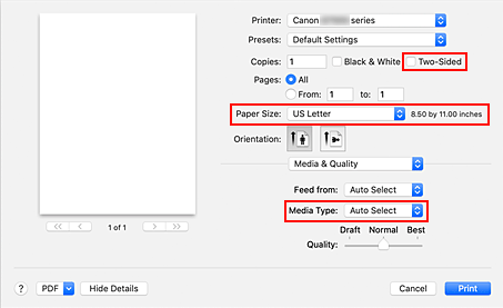 figura: Finestra di dialogo Stampa