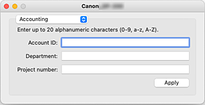 Abbildung: Canon IJ Printer Utility2 – Accounting
