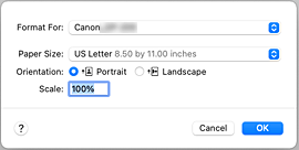 그림: [페이지 설정] 대화 상자