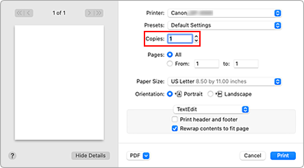 figure:Copies in the Print dialog