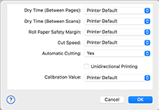 Imagen: Configuración de papel avanzada del cuadro de diálogo Imprimir