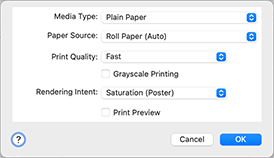 Imagen: Calidad y soporte del cuadro de diálogo Imprimir