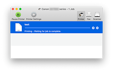 afbeelding: Het scherm met de afdrukstatus