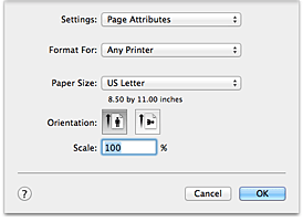 figure:Page Setup dialog